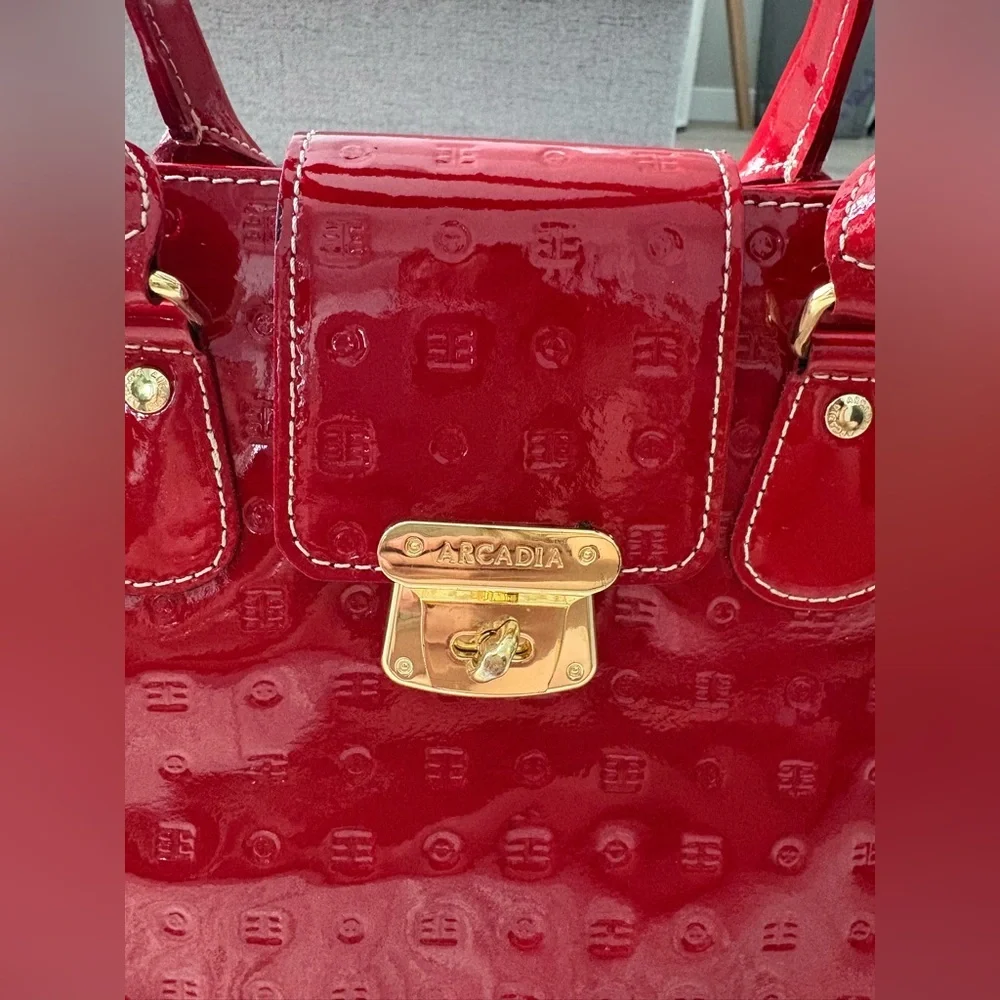 Arcadia gorgeous red handbag/cross body bag - Picture 3 of 13